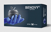 Купить перчатки benovy нитриловые нестерильные неопудренные текстурированные на пальцах размер м 50 пар, сиренево-голубые в Семенове