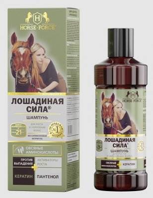 Купить лошадиная сила (horse force) шампунь для роста и укрепления кератином на основе овсяных пав, 250мл в Семенове