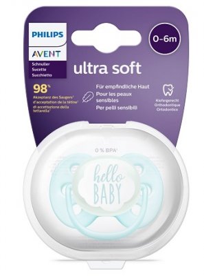 Купить avent (авент) пустышка силиконовая ultra soft для мальчиков 0-6 месяцев 1 шт (scf522/01) в Семенове