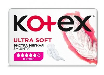 Купить kotex ultra soft (котекс) прокладки супер 8шт в Семенове