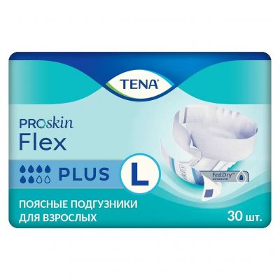 Купить tena (тена) подгузники, proskin flex plus размер l, 30 шт в Семенове