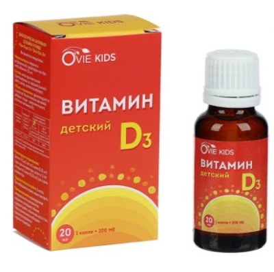 Купить ovie kids (ови кидс) витамин д3, раствор для приема внутрь, флакон 20мл бад в Семенове