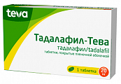 Купить тадалафил-тева, таблетки, покрытые пленочной оболочкой 20мг 1шт в Семенове