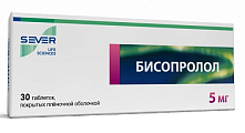 Купить бисопролол, таблетки, покрытые пленочной оболочкой 5мг, 30 шт в Семенове