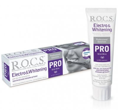 Купить рокс (r.o.c.s) зубная паста pro electro & whitening mild mint, 135г в Семенове