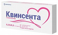 Купить квинсента, раствор для подкожного введения 0,25/0,5 мг/доза 1,5мл шприц-ручка 1шт, в комплекте с иглами 6шт в Семенове