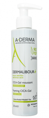 Купить a-derma dermalibour+ cica (а-дерма) гель для лица и тела очищающий пенящийся, 200мл в Семенове