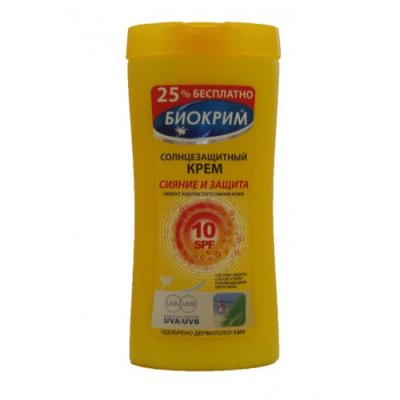 Купить биокрим крем солнцезащитный сияние и защита, 200мл spf10 в Семенове