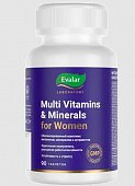 Купить мультивитамины и минералы для женщин эвалар, таблетки покрытые оболочкой, 90шт бад в Семенове
