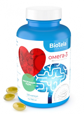 Купить biotela (биотела) омега-3 жирные кислоты, капсулы 120 шт бад в Семенове