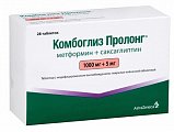 Купить комбоглиз пролонг, таблетки с модифицированным высвобождением, покрытые пленочной оболочкой 1000 мг+5 мг, 28 шт в Семенове
