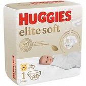 Купить huggies (хаггис) подгузники elitesoft 1, 3-5кг 20 шт в Семенове