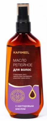 Купить karmel (кармель) масло для волос репейное с касторовым маслом, 100мл в Семенове
