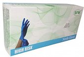 Купить перчатки sfm смотровые нестерильные нитриловые неопудрен текстурир размер s, 25 пар, голубые в Семенове