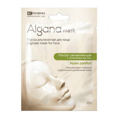 Купить альгана маск (alganamask) маска для лица альгинатная ультра-увлажняющая с оливковым маслом, 1 шт в Семенове