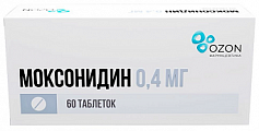 Купить моксонидин, таблетки, покрытые пленочной оболочкой 0,4мг, 60 шт в Семенове