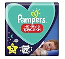 Купить памперс (pampers) pants подгузники-трусики ночные размер 5, 12-17кг, 28 шт в Семенове