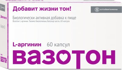Купить вазотон (l-аргинин), капсулы 500мг, 60 шт бад в Семенове