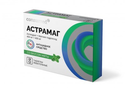 Купить астрамаг консумед (consumed) таблетки жевательные 400мг+400мг 24 шт. в Семенове