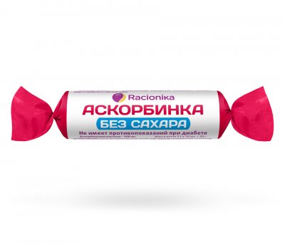 Купить racionika (рационика) сахар-контроль аскорбинка без сахара, таблетки 10 шт, бад в Семенове