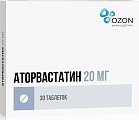 Купить аторвастатин, таблетки, покрытые пленочной оболочкой 20мг, 30 шт в Семенове