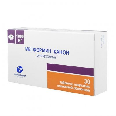 Купить метформин-канон, таблетки, покрытые пленочной оболочкой 1000мг, 30 шт в Семенове