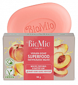 Купить biomio (биомио) bio-soap superfood мыло натуральное с маслом персика и баттером ши 90г в Семенове