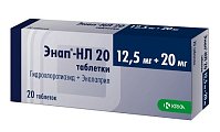 Купить энап-нл, таблетки 20мг+12,5мг, 20 шт в Семенове