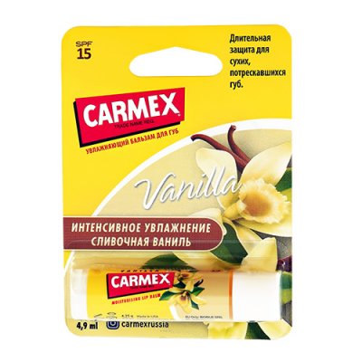 Купить кармекс (carmex) бальзам для губ ваниль, 4,25г spf15 в Семенове