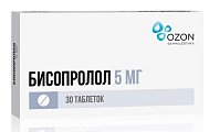 Купить бисопролол, таблетки, покрытые пленочной оболочкой 5мг, 30 шт в Семенове