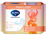 Aura Premium (Аура Премиум) прокладки ежедневные ультратонкие Light 40шт в индивидуальной упаковке