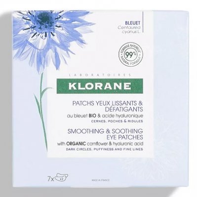 Купить klorane (клоран) пачти для контура глаз с органическим эстрактом василька и гиалуроновой кислотой, 7 пар в Семенове
