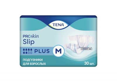 Купить tena proskin slip plus (тена) подгузники размер m, 30 шт в Семенове