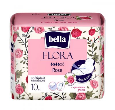 Купить bella (белла) прокладки flora с ароматом розы 10 шт в Семенове