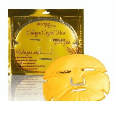 Купить фабрик косметик коллаген кристал маска для лица био золото №1 в Семенове