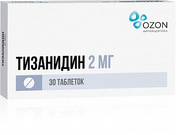 Тизанидин, таблетки 2мг, 30шт