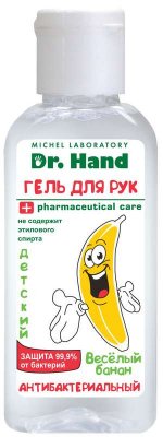 Купить доктор хэнд, гель д/рук антибакт. дет. веселый банан, 50мл (николь ооо, россия) в Семенове