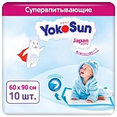 Купить yokosun (йокосан) пеленки впитывающие детские 60х90, 10 шт в Семенове