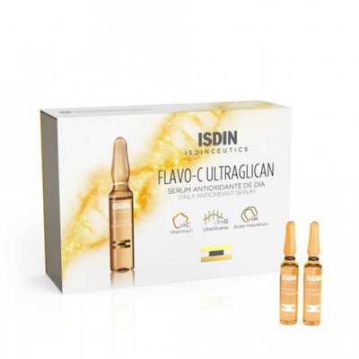 Купить isdin isdinceutics (исдин) сыворотка для лица дневная flavo-c melatonin, ампулы 2мл, 10шт в Семенове