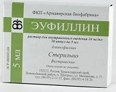 Купить эуфиллин, раствор для внутривенного введения 24 мг/мл ампулы 10мл 5шт в Семенове