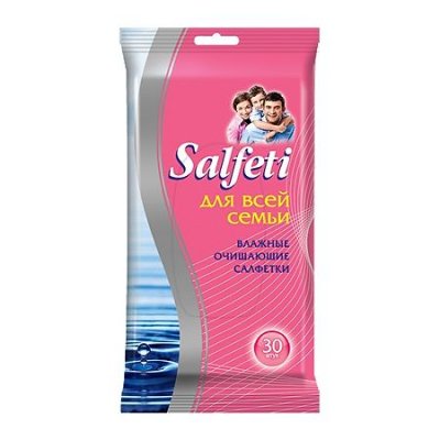 Купить salfeti (салфети) салфетки влажные для всей семьи 30шт в Семенове