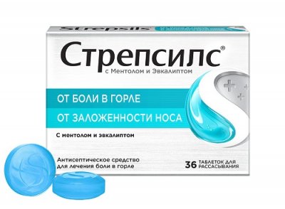 Купить стрепсилс с ментолом и эвкалиптом, таблетки для рассасывания, 36 шт в Семенове