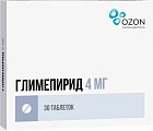 Купить глимепирид, таблетки 4мг, 30 шт в Семенове