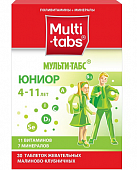 Купить мульти-табс юниор, таблетки жевательные 30 шт с малиново-клубничным вкусом в Семенове