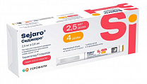 Купить седжаро, раствор для подкожного введения 2,5мг/доза шприц-ручка 2,4мл 1шт+ игла 4шт в Семенове