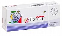 Купить логест, таблетки покрытые оболочкой 75мкг+20мкг, 63 шт в Семенове