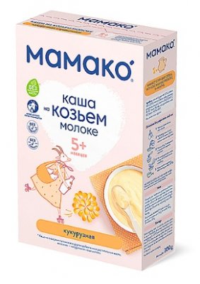 Купить мамако каша кукурузная с пребиотиками на козьем молоке с 5 месяцев, 200г в Семенове