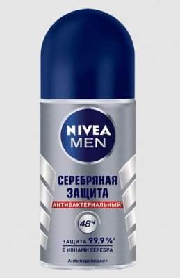 Купить nivea (нивея) для мужчин дезодорант шариковый серебряная защита, 50мл в Семенове