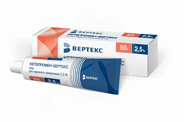 Кетопрофен Вертекс, гель для наружного применения 2,5%, 50г