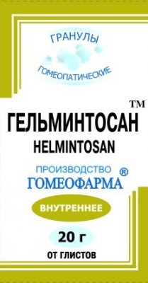 Купить гельминтосан, гранулы гомеопатические, 20г в Семенове